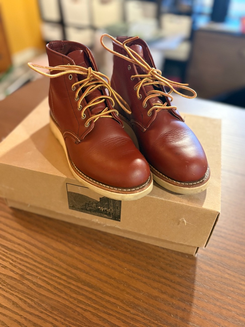 Red Wing Shoes Women's Copper Brown Leather Lace-Up Boots